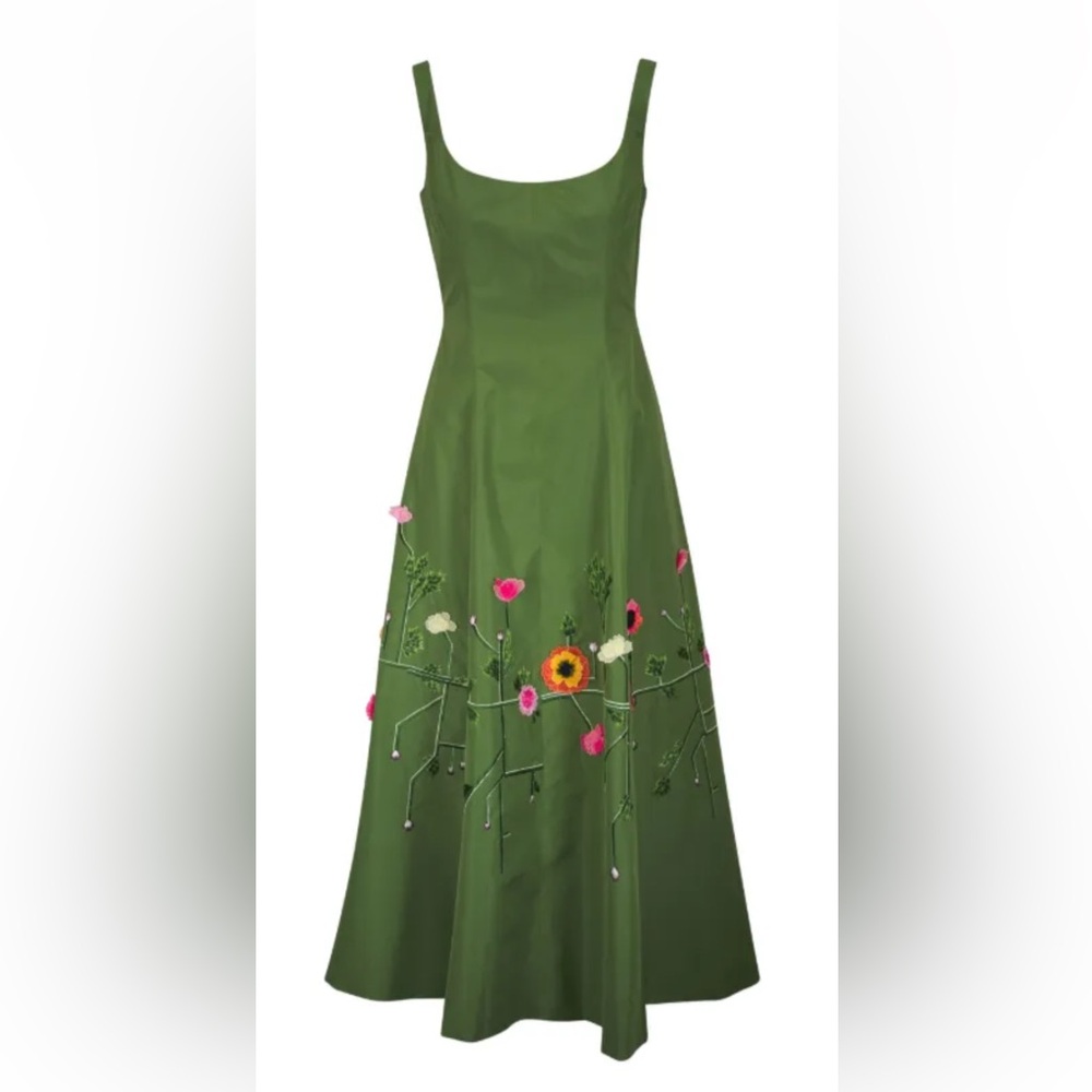 Lela rose floral embroidered sleeveless gown